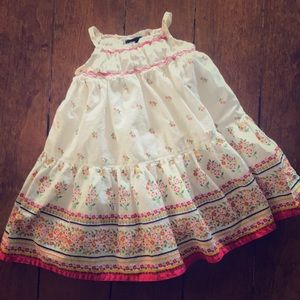 Baby Gap Floral Print Ivory Dress